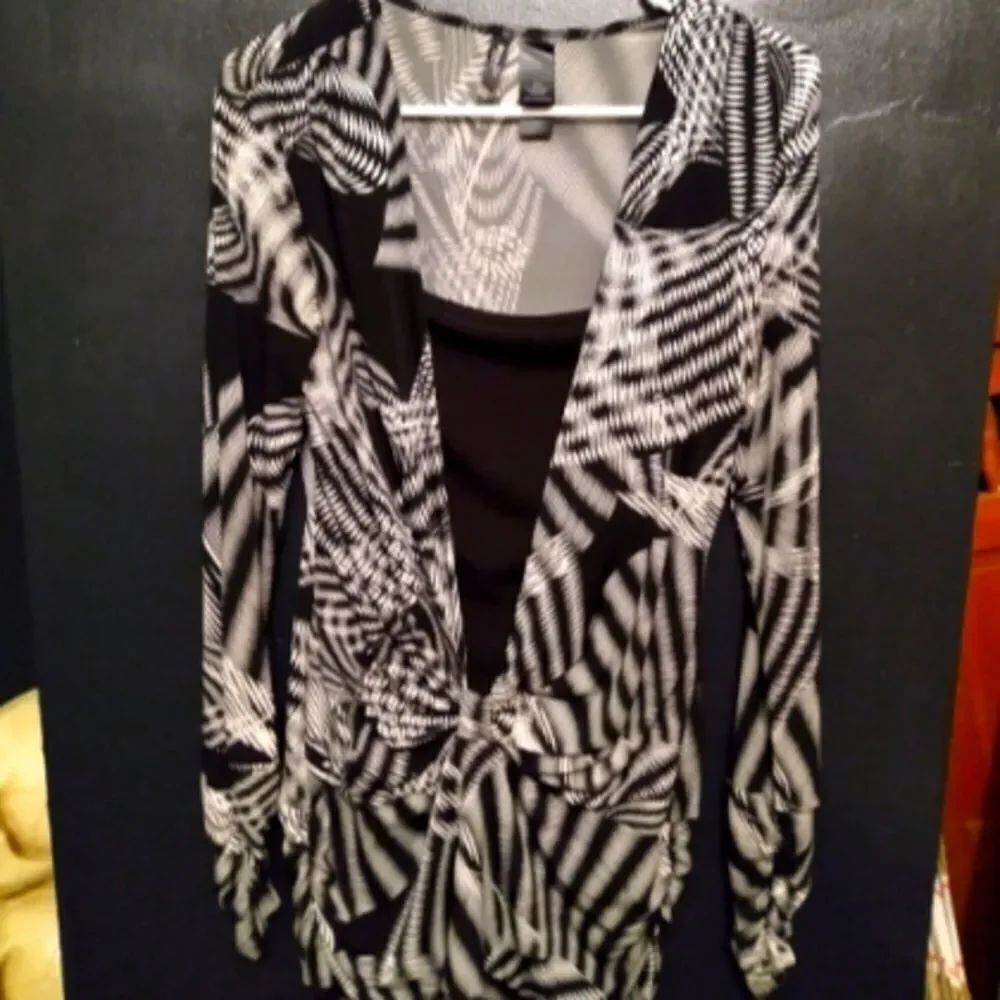 🤠Bisou Bisou 3/4 Sleeve Silky Tunic Size Small